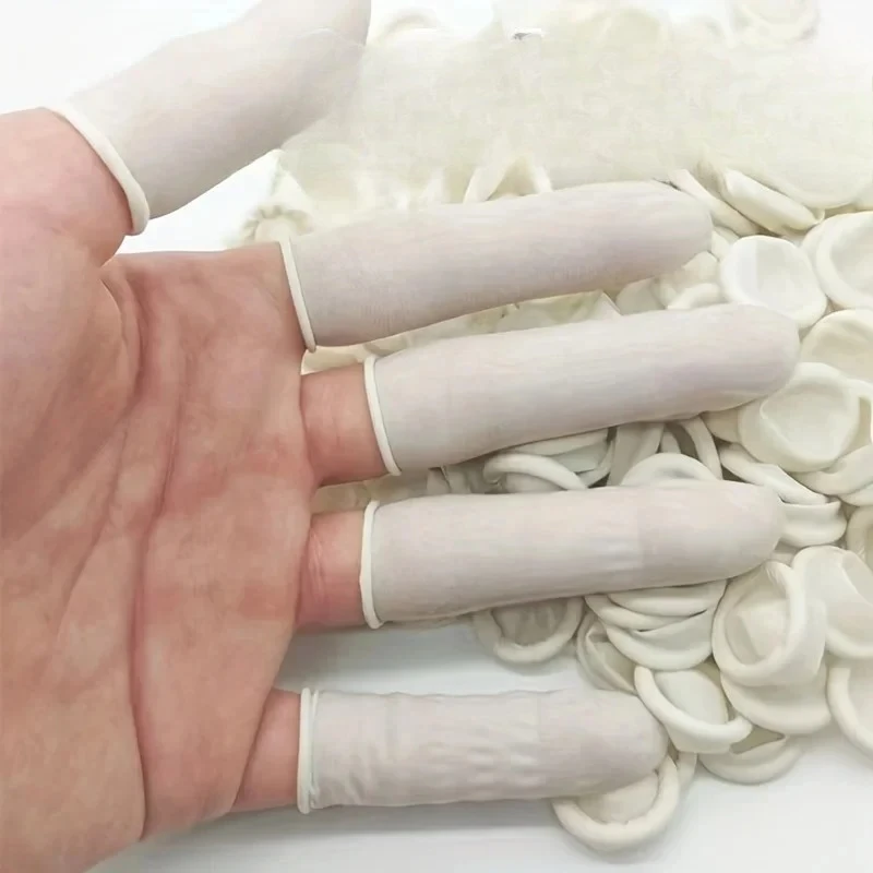 300pcs Rubber Finger Protector Covers Wear-Resistant Highly Elastic Anti-Slip Latex Finger Cots for Electronics Medical Protec