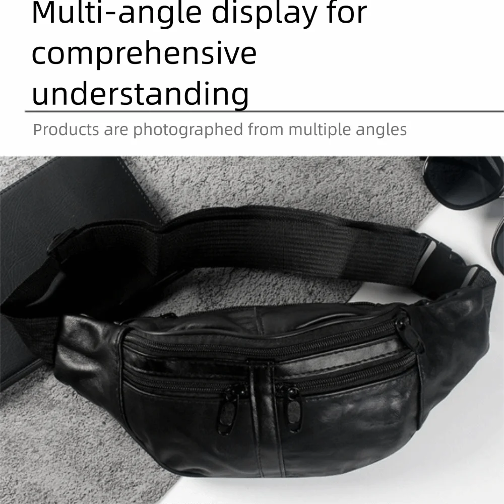 سعة كبيرة للرجال حقيبة الخصر متعددة الوظائف جلدية عادية فاني حقيبة قابل للتعديل الإفراج السريع السفر حقيبة صدر للرجال الرجال