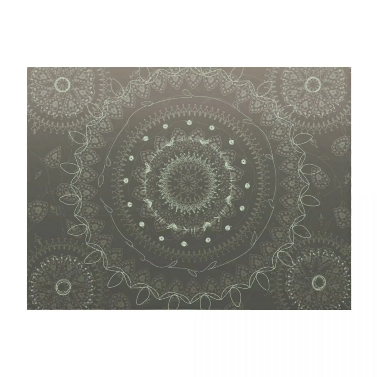 

Grey and White Mandala Throw Blanket Decorative Beds Hairys Summer cosplay anime Blankets