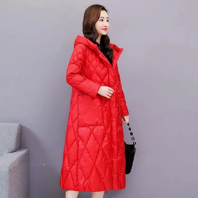 

Down Cotton Coat Women's Clothing 2023 New Jacket Women's Large Size Loose Hooded Parkas Female Overcoat Long Casual Outwear