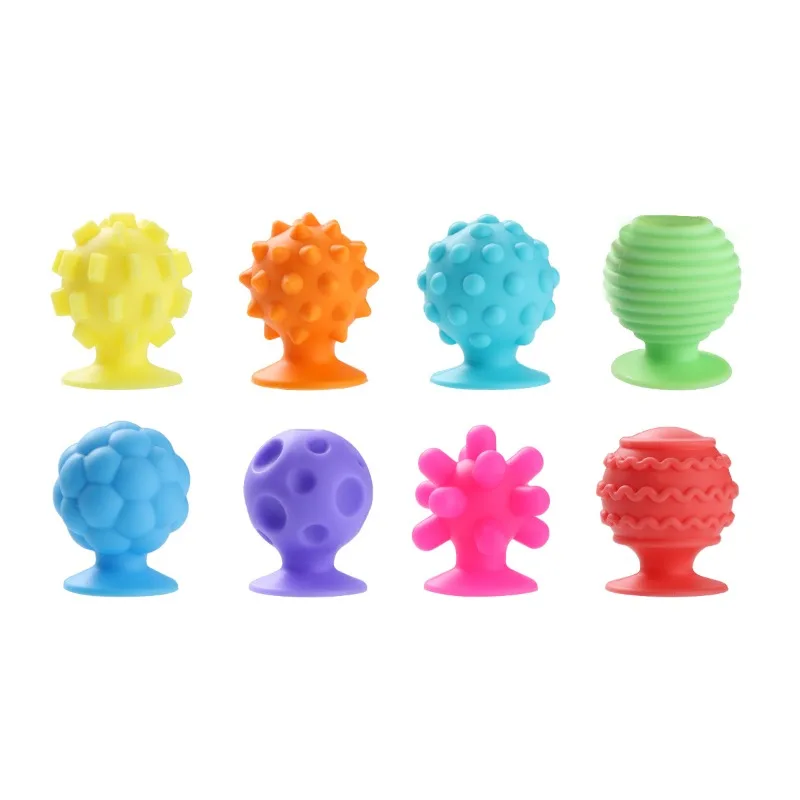 Giocattoli sensoriali Fidget con ventose strutturate per autismo Sollievo dall'ansia Agitarsi Giocattoli antistress Apprendimento precoce Montessori Giocattoli per bambini
