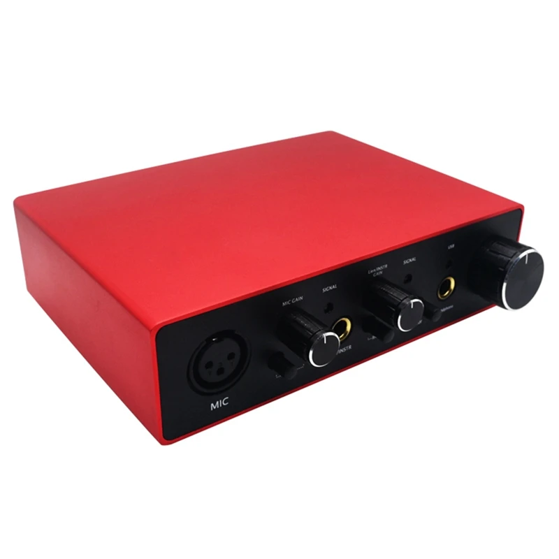 

2X2 Professional USB Recording Sound Card Accessory With A High-Precision 24-B192 Khz Ad-Da Converter For Recording Guitar Live