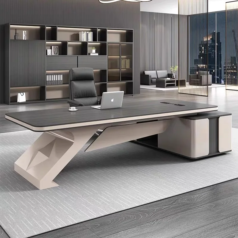 Nordic Desk Chief Executive Officer Large Desk Cabinet with password Table and Chair Combination Manager Desk Office Building