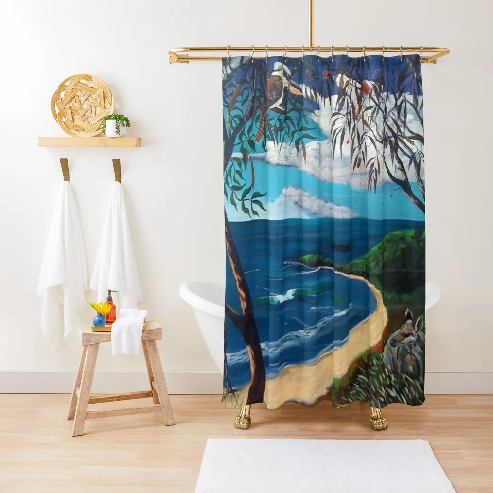 Agnes Water Springs beach Shower Curtain For Shower Bathroom Showers Curtain