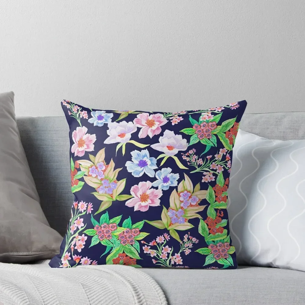 

Colourful Florals Throw Pillow Couch Pillows Cusions Cover Embroidered Cushion Cover pillow