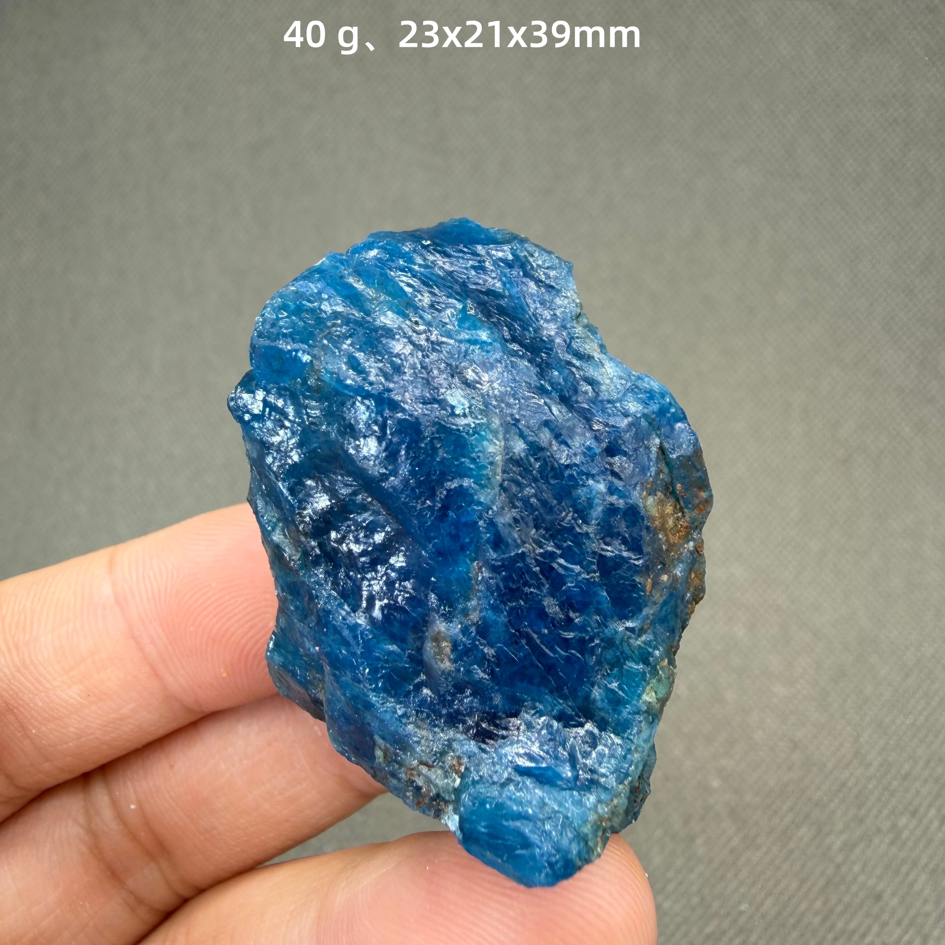 Natural Apatite Crystal Cluster Blue Mineral Specimen Home Decor view 6