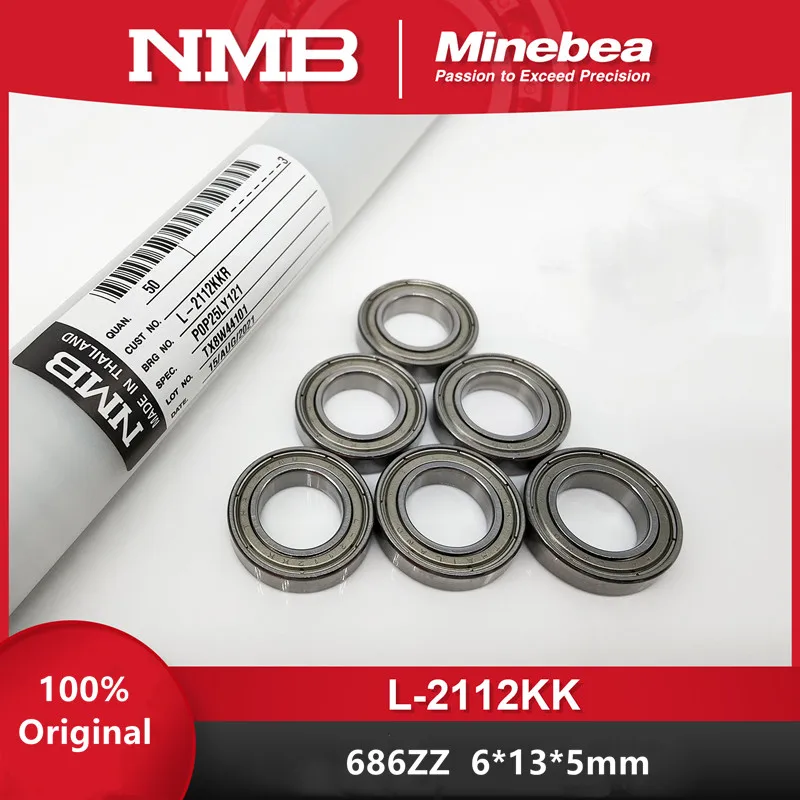 

Original Minebea NMB bearing L-2112KK 12*21*5mm 6801ZZ deep groove ball bearings 2112 6801 6801Z 12x21x5 mm