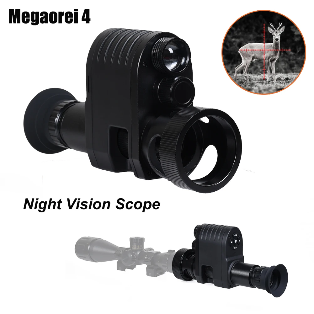 

Megaorei 4 Digital Night Vision Monocular Telescope Zoom Scope Sight Camera 1080P Video Photo with Infrared IR Day Night Hunting