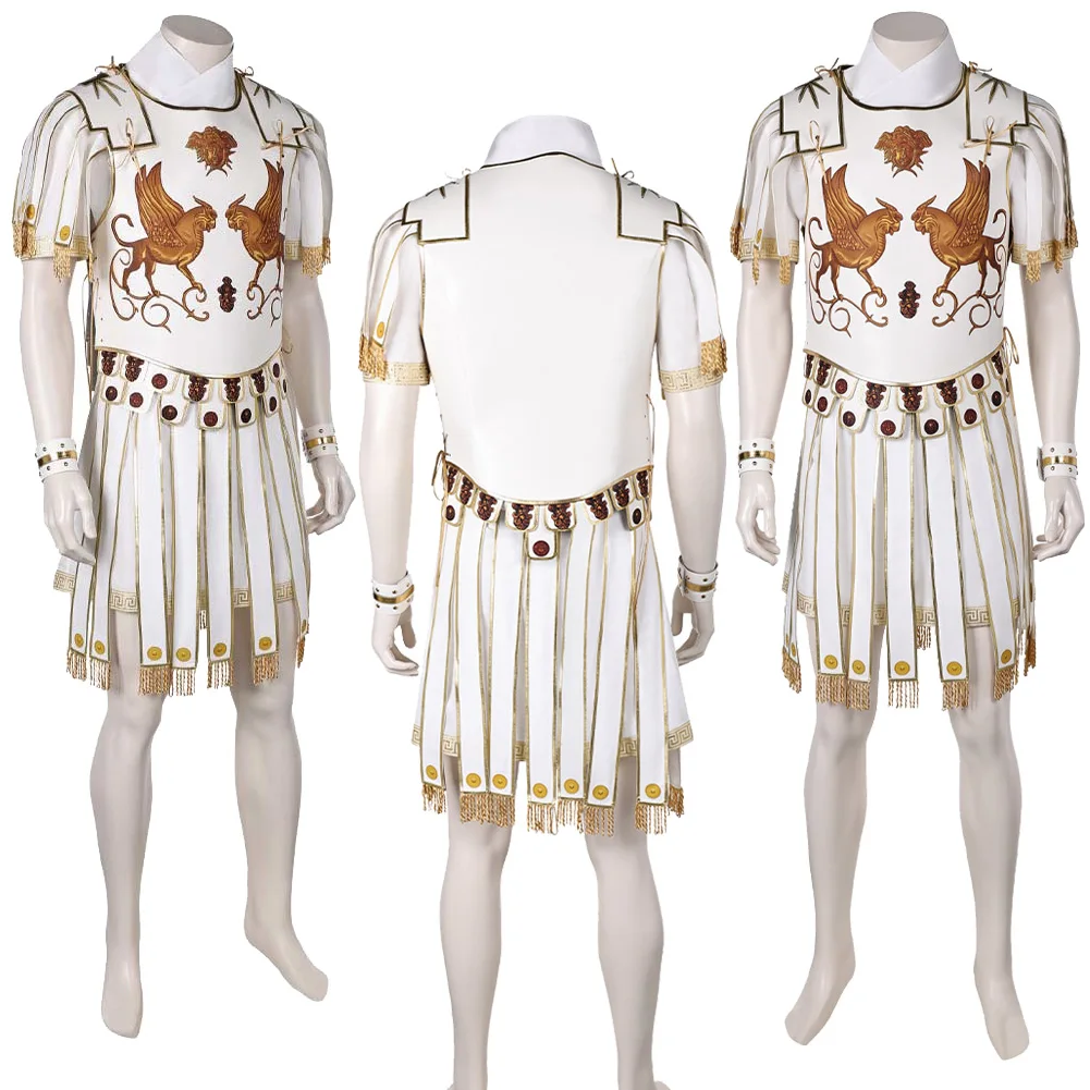 Marcus Cosplay Acacius Movie Gladiator Costume Men Disguise Outfits Top Girdle Cloak Cape Full Set Boys Halloween Carnival Suit