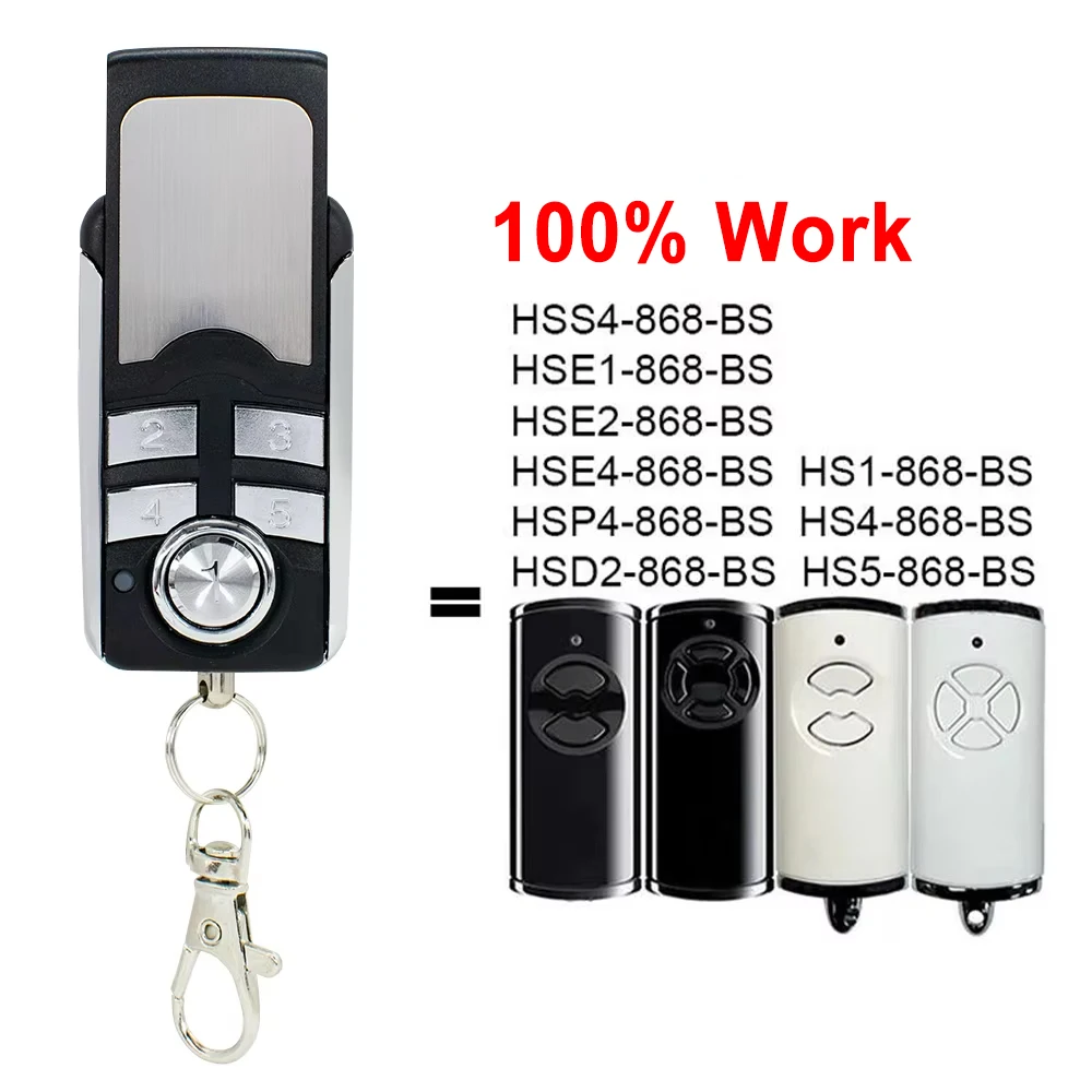 Télécommande de portail de garage portable BiSecur HSE2-868-BS HSE4-868-BS HS1-868-BS 868 MHz