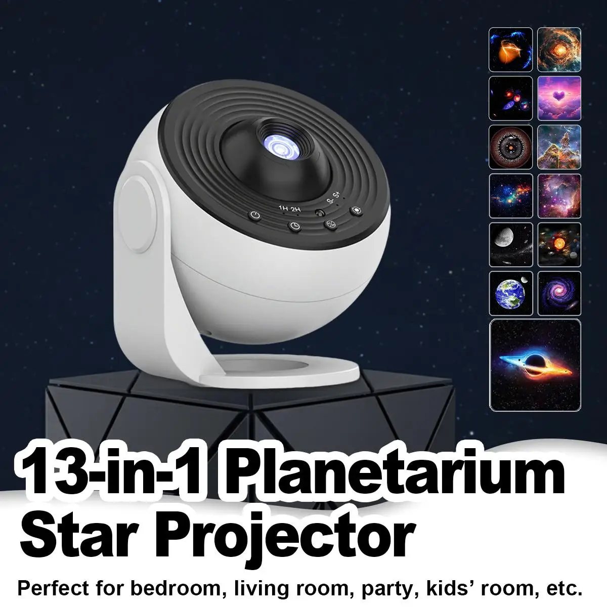 4K HD Galaxy Projector Nebula Universe Ceiling Space Lamp LED Professional 360 Rotation Realistic Planetarium Starry Sky USB Art