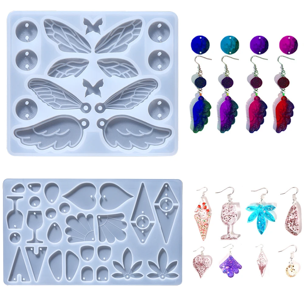 

Pendant Silicone Mold Maple Leaf Love Geometric Earring Epoxy Resin Mold For DIY Charms Necklace And Keychain Jewelry Making