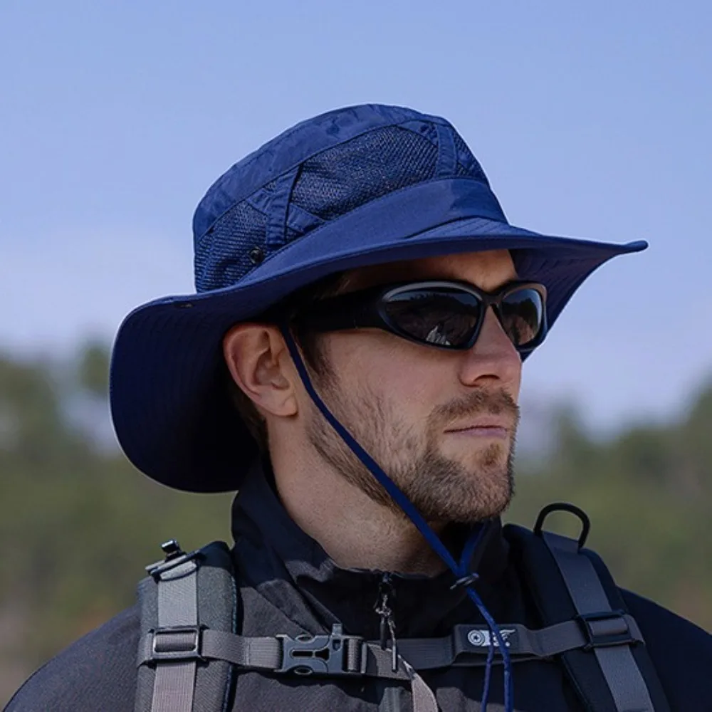 

Simple Nylon Mesh Fisherman's Hat Quick-dry Waterproof Portable Hiking Cap Sunscreen Sunshade Folding Bucket Hat Travel