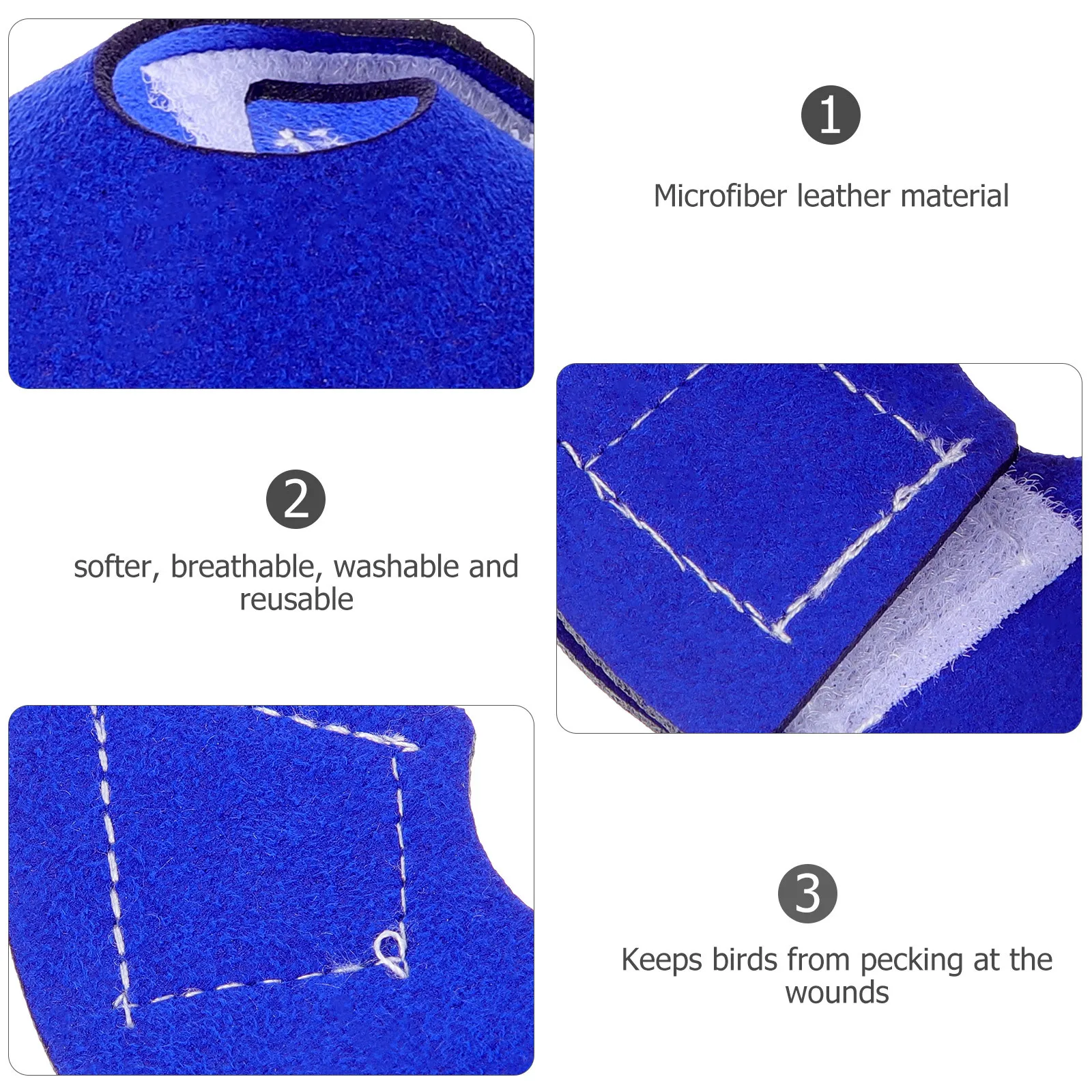 

Bird Anti-Biting Tool Parrot Cone Collar Microfiber Comfortable Protective Collar for Surgery Recovery