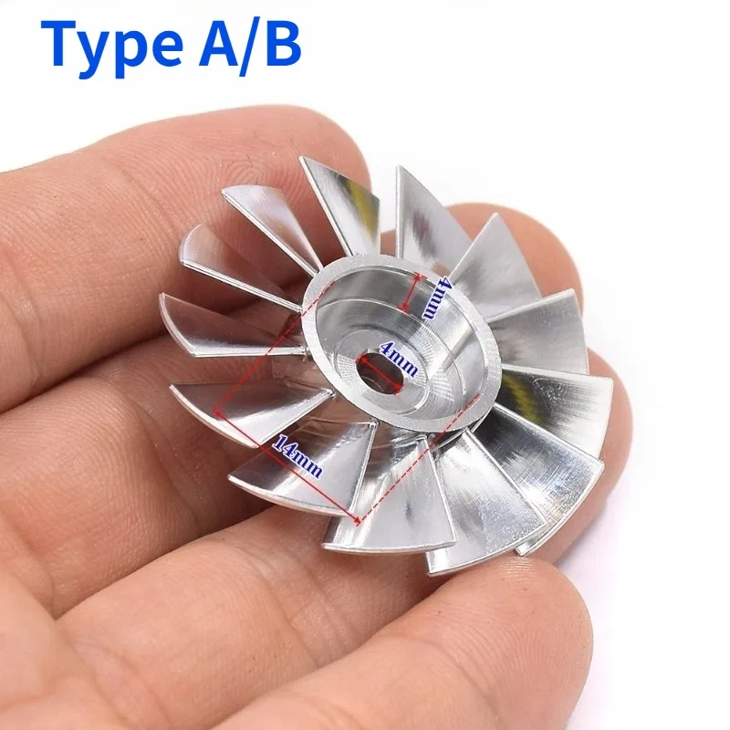 Turbine en aluminium CNC, diamètre 27mm 38mm, ouverture 4mm 3mm, ventilateur à grande vitesse et pales de ventilateur de conduit, pales de moteur de ventilateur violentes, 5 pièces