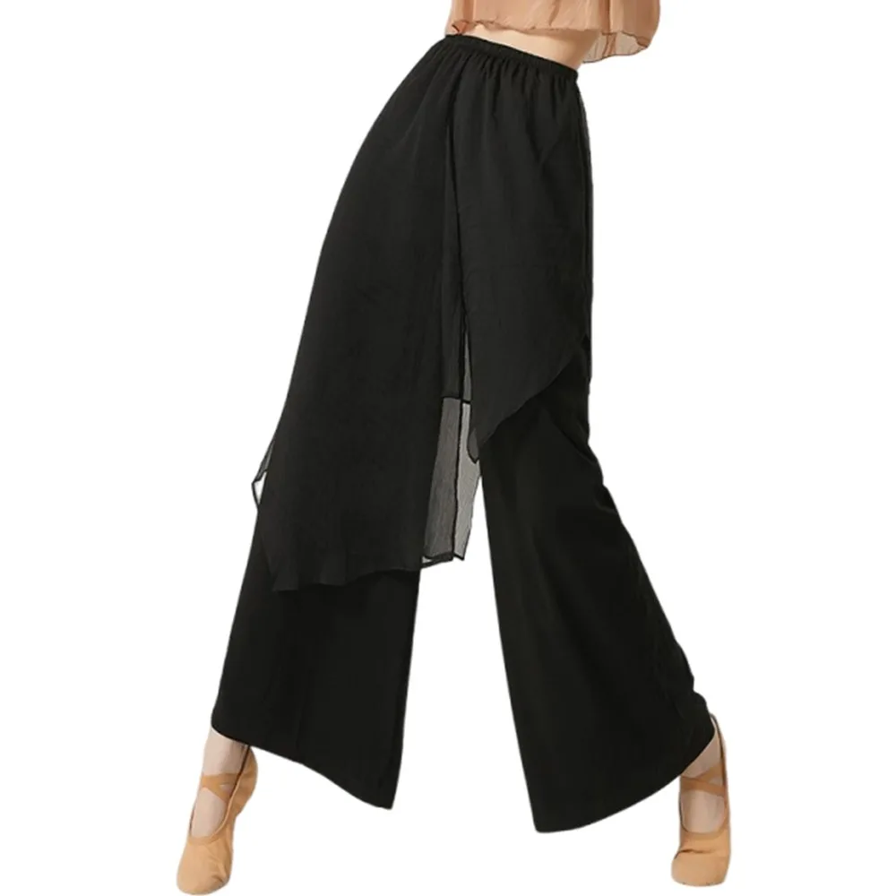 

Fashion Loose Dance Practice Pants Elastic Waist Elegant Sports Pants Modern Dance Stage Performance Fitness Pants Dance