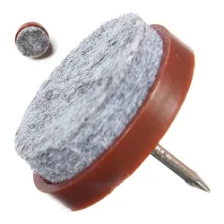 10Pcs Furniture Table Chair Leg Floor Felt Pad Skid Glide Slide DIY Nail Perfect For Protecting Your Floors And Your Furniture