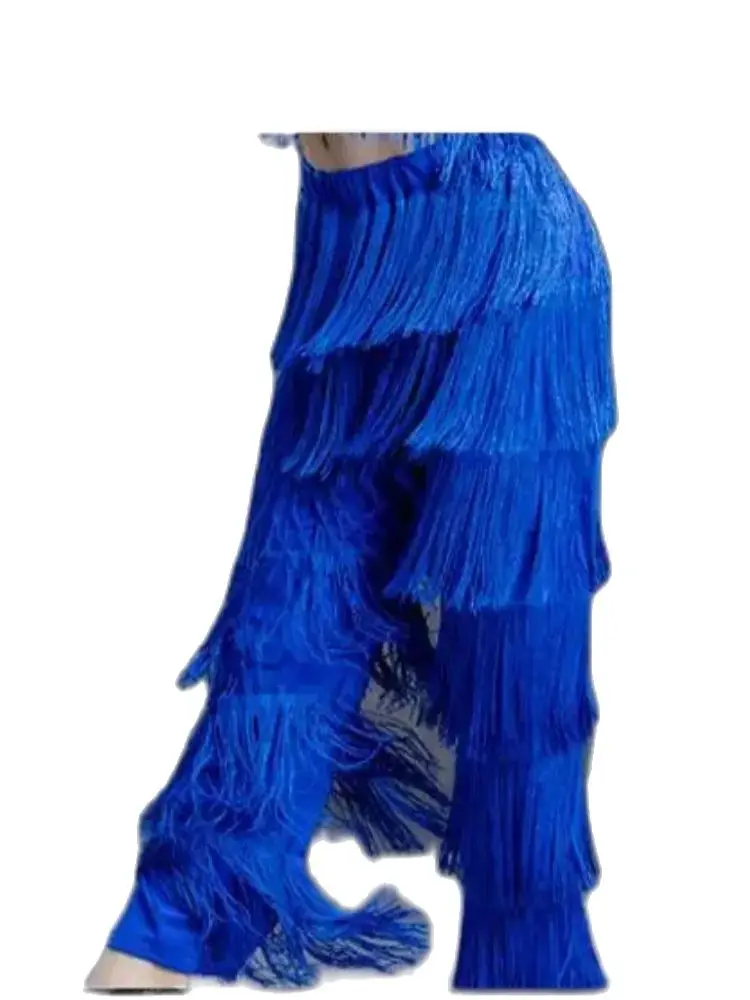 Pantalon de danse latine à franges pour femmes et filles, 1 pièce/lot, couleur bonbon, Samba