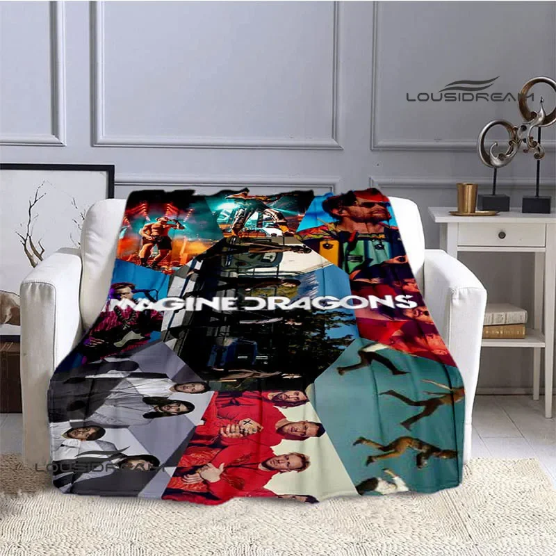 Rock Band Imagine Dragons Printed blanket flannel warm blankets bed linings Soft and comfortable blanket birthday gift