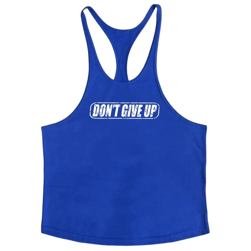 Camiseta deportiva para culturismo para hombre, sin mangas, con estampado de espalda cruzada, correa fina, transpirable para entrenamiento de gimnasia, levantamiento de pesas