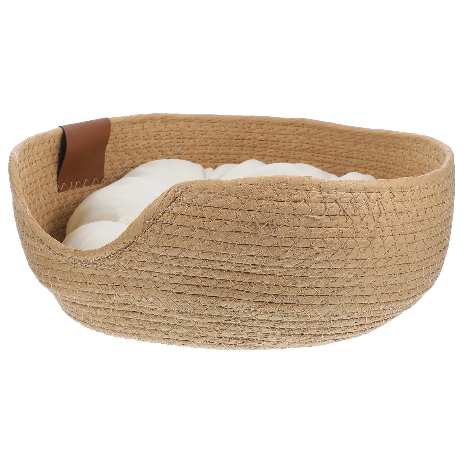 

Summer Pet Nest Woven Cat Bed for Home Use Cool Comfortable Sleeping Mat for Cats Dogs Longtime Use Pet Sleeping Nest