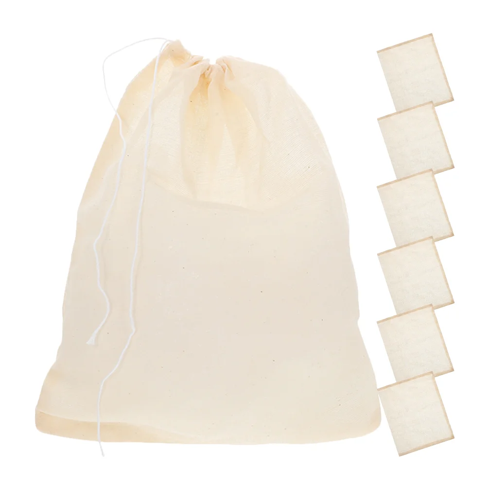 

20 Pcs Drawstring Soup Bag Socks Loose Tea Bags Cooking Cheesecloth Empty Stew Seasoning Filter Coarse Cotton