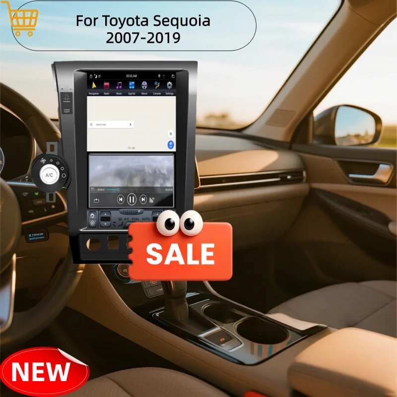 

Автомагнитола с CarPlay и Android 13.0 для Toyota Tundra Sequoia 2007-2011: GPS-навигация, мультимедийная стереосистема, головное устройство для обновления