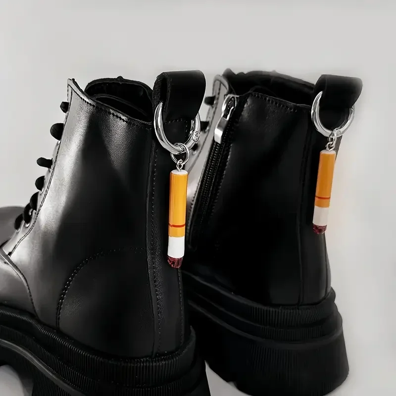1pair/2pcs cigarette head shoe buckle pendants - boot accessory pendants, compatible with gothic/avant-garde boots