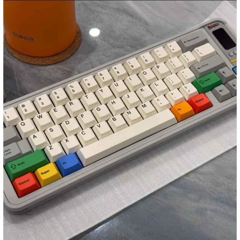 

JKDK Светло-серый и белый набор клавишных колпачков для фортепиано — OEM-профиль с сублимационной краской из ПБТ для изготовленных на заказ механических клавиатур с раскладкой 68/980/787