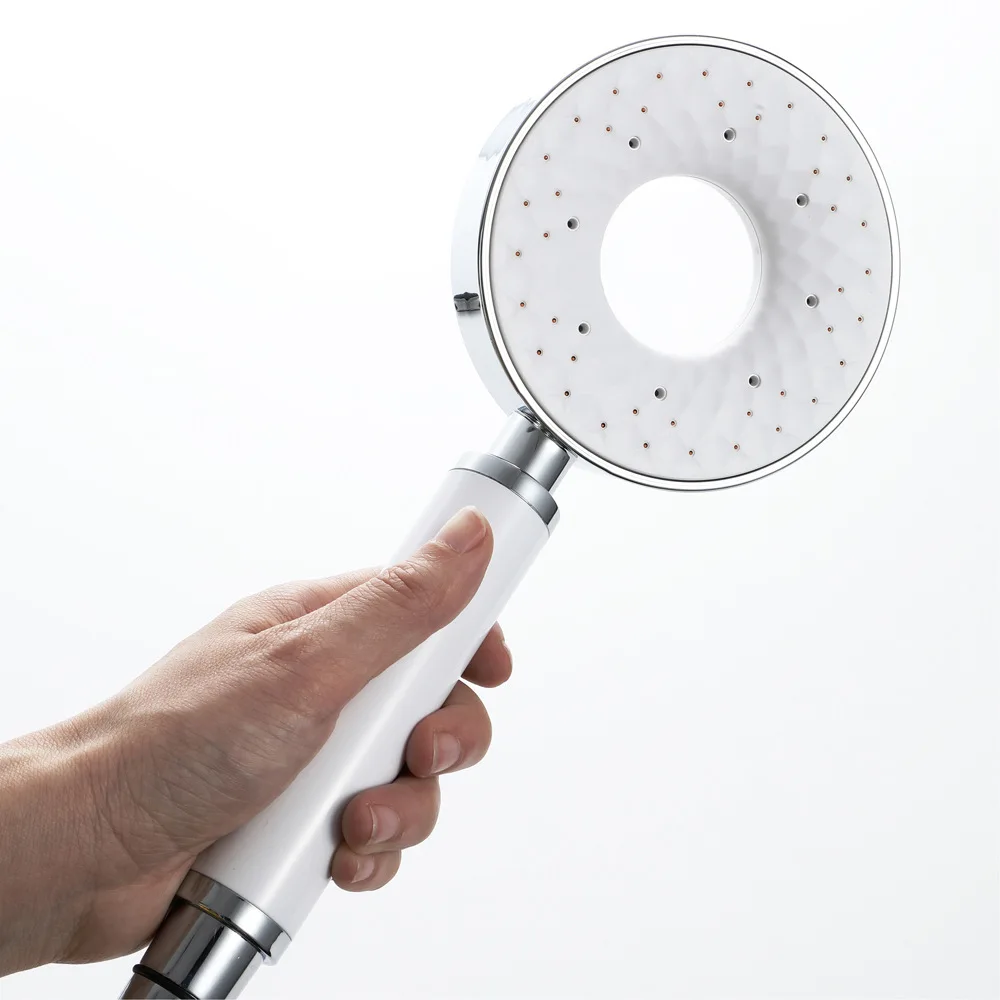

Bathroom Shower ABS Handheld Shower White/Black Round Head Handheld Sprayer Bathroom Accessories