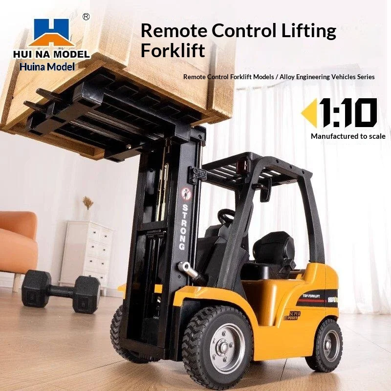 Huina Model 577h Remote Control Forklift Large Alloy Fork Simulated Engineering Vehicle Wireless Electric 2500g Loading Capacity