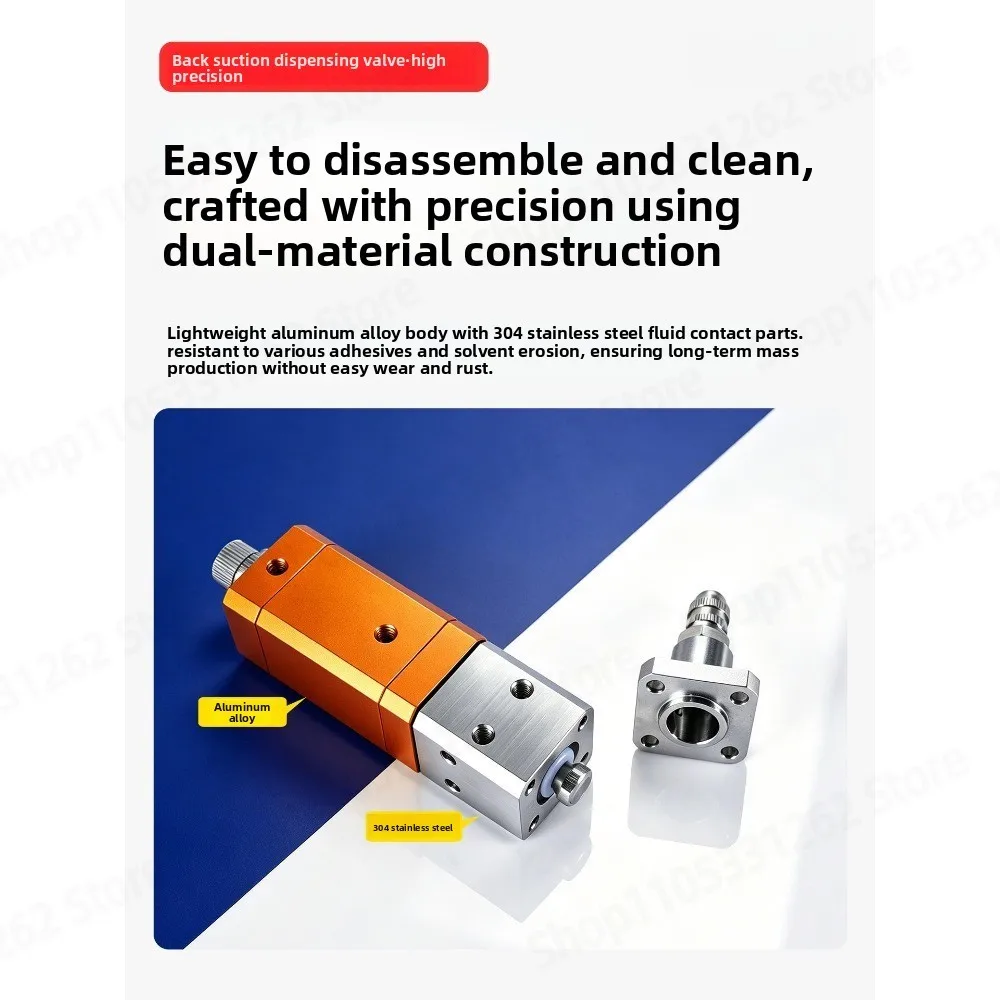 MY3131 Suction Type High Precision Pneumatic Metering Dispensing Valve Stainless Steel for UV Silicone Coating