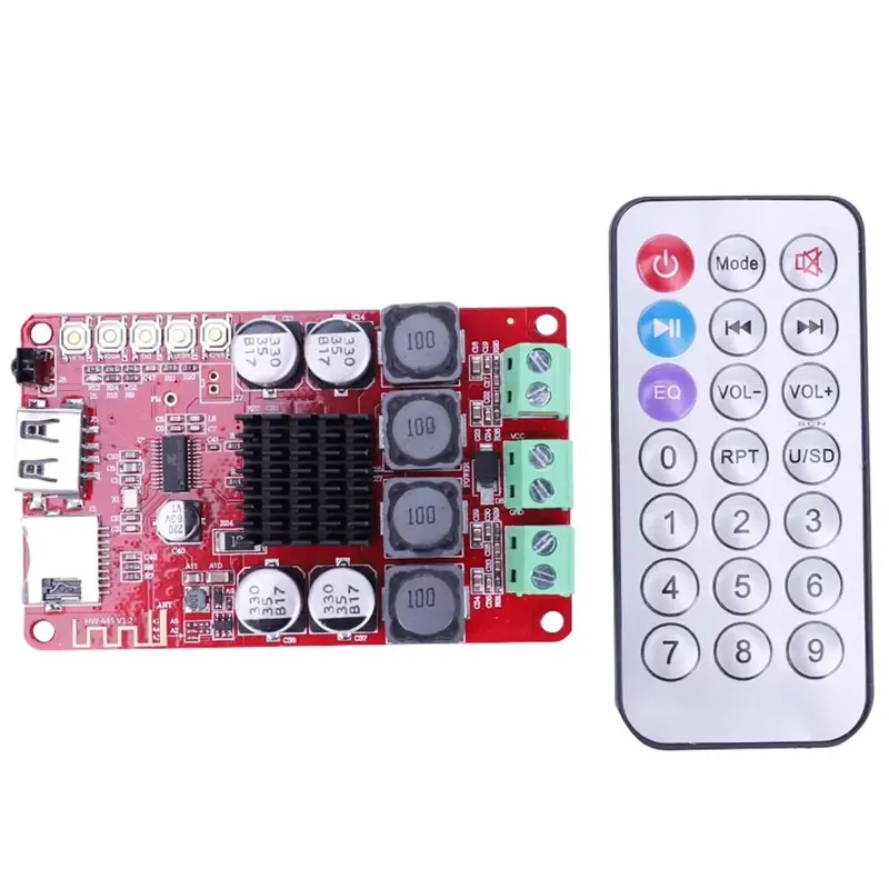 

Bluetooth-приемник IDUD 2X50 Вт, плата цифрового аудиоусилителя TPA3116, двухканальная стереофоническая плата цифрового усилителя звука
