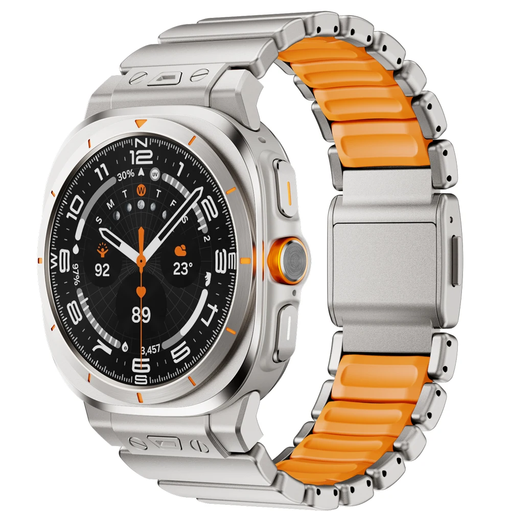 الفولاذ المقاوم للصدأ حزام الساعات لساعة سامسونج جالاكسي الترا 2025 47 مللي متر حزام معدني فاخر ساعة جالاكسي الترا 47 مللي متر الفرقة اكسسوارات #2