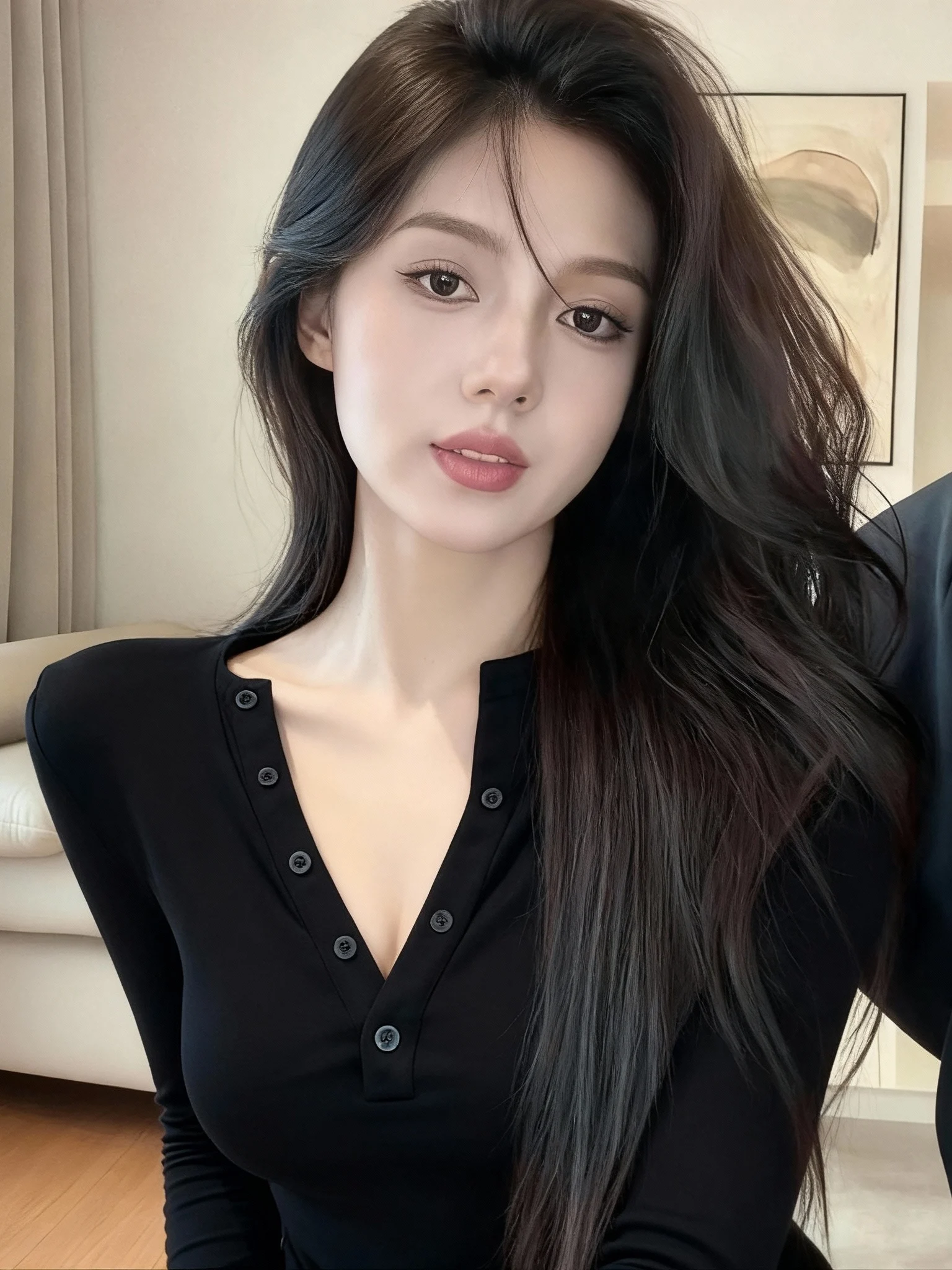 

Ретро-футболка в гонконгском стиле с длинным рукавом, на флисовой подкладке, с капюшоном и V-образным вырезом, женская приталенная базовая футболка для прогулок по городу, модная одежда для девушек