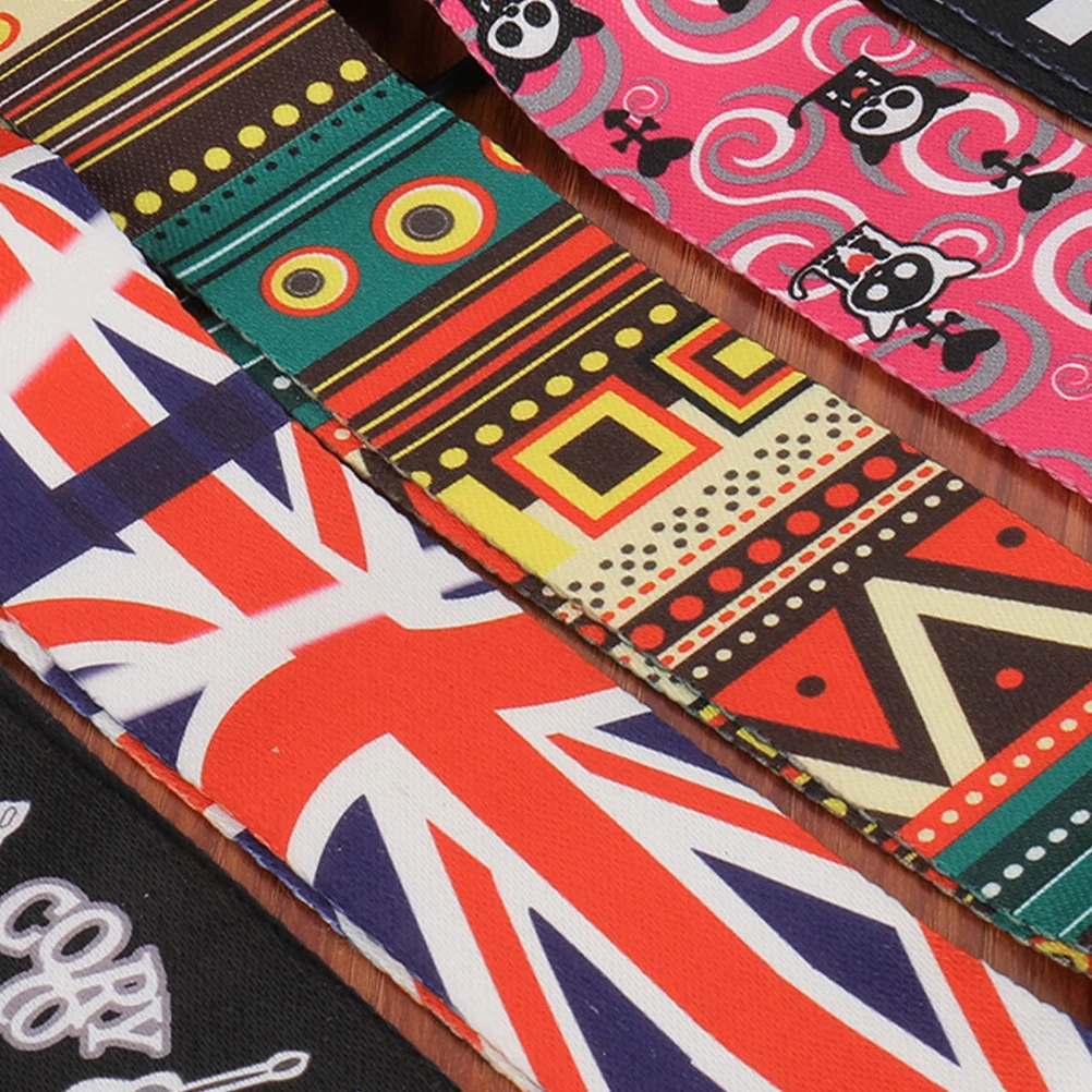 

2 Pcs Guitar Strap Electric Bass Ukulele Belt Classical Wide Shoulder Dirt Resistant Water Washable UK Flag Design Pressure