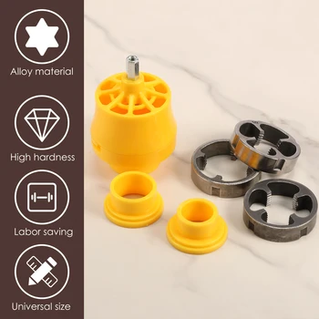 PVC Thread Maker Tool for Electric Drill Pipe Threader Kit with 3 Dies Multipurpose Pipe Threader Plumbing Tool Pipe Die Set 2