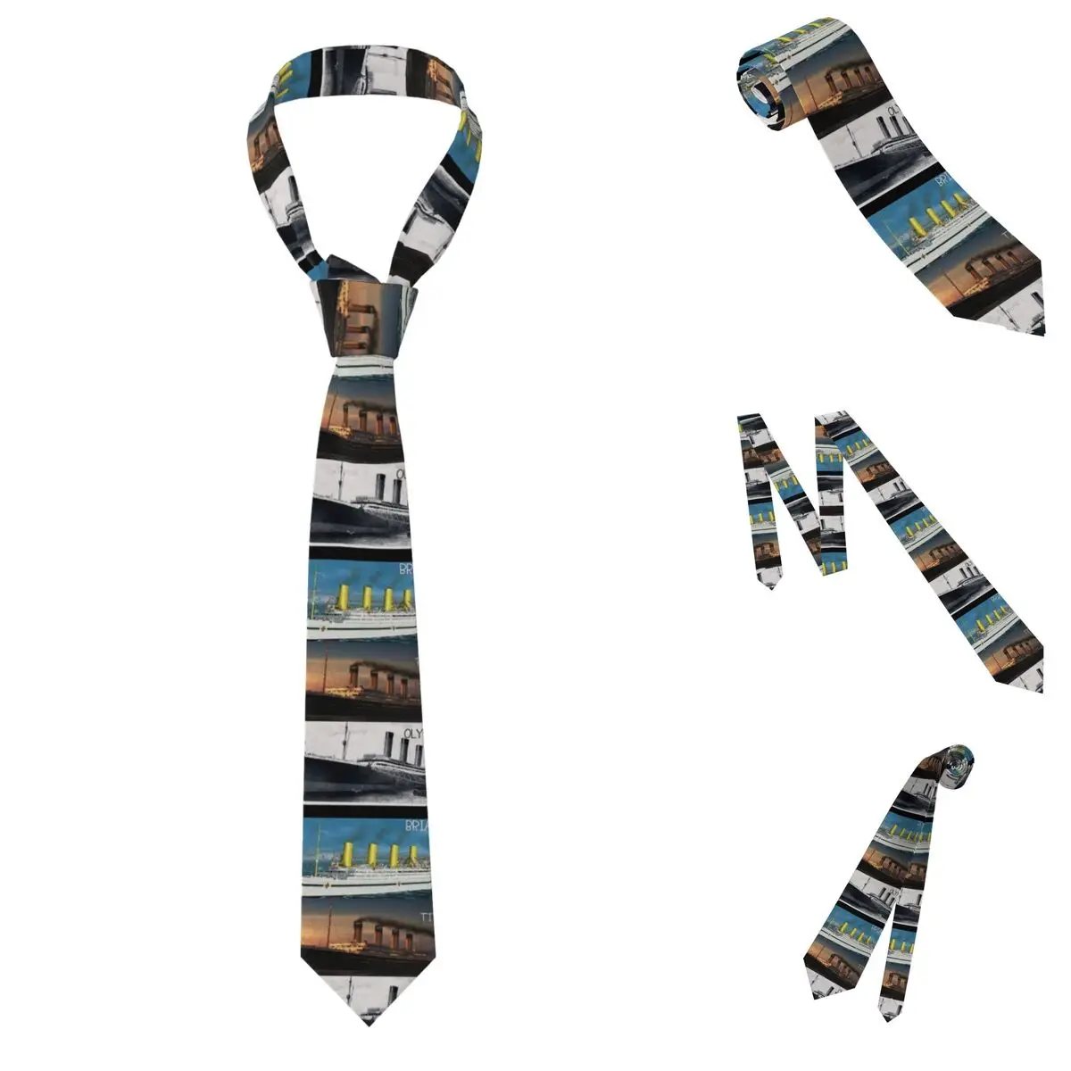 Sister Ship,iceberg,white Star Star Liners,ship Necktie for Men Silk Polyester 8 cm Neck Ties Party Accessories Tie