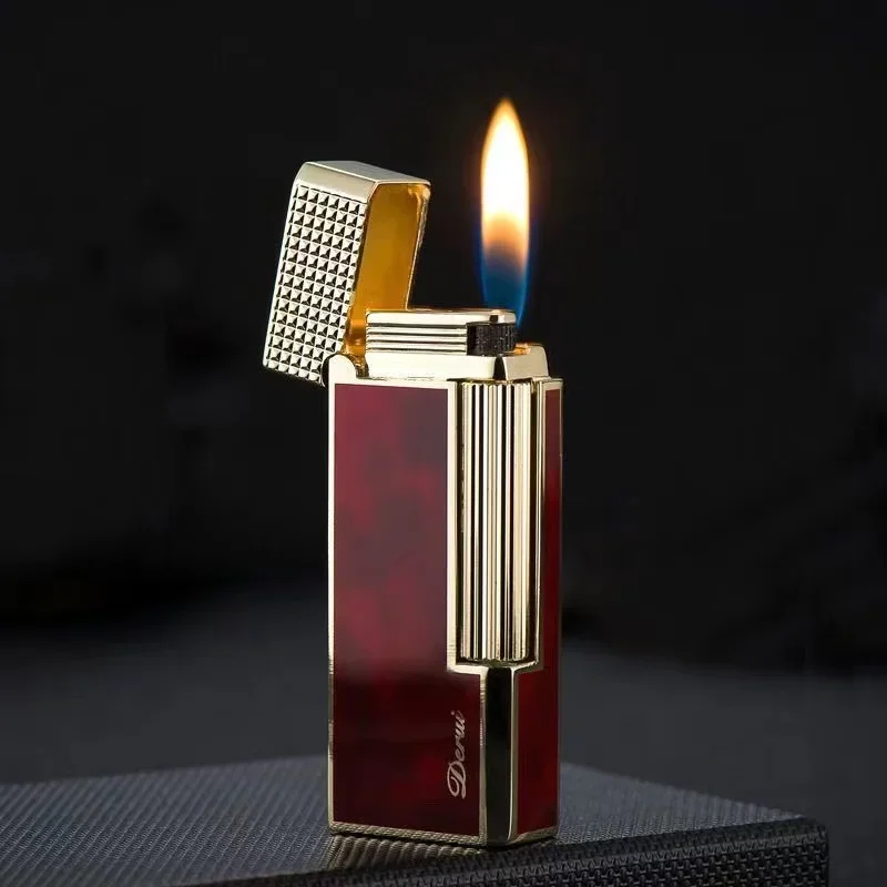 New Business PING Bright Sound Gas Lighter Compact Jet Butane Cool Metal Cigar Lighter Grinding Wheel Pipe Cigarette Accessories