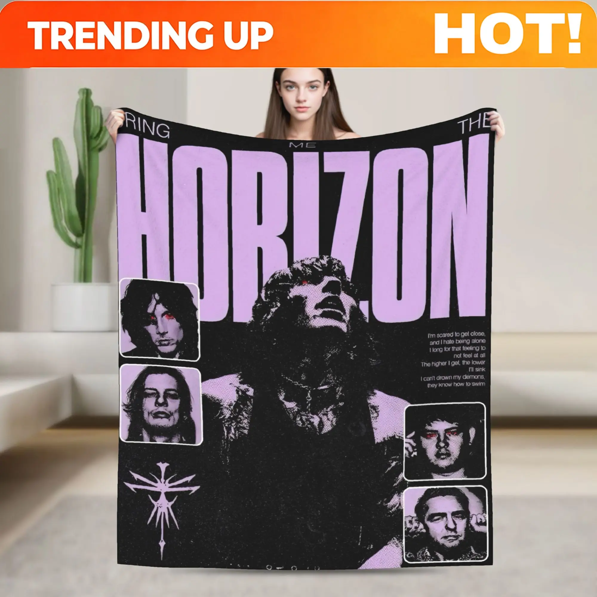 Customize High-Quality Horizon Band Flannel Blanket | Contemporary Style, Suitable For Sofa, Bed, Tatami, All Seasons, Soft And
