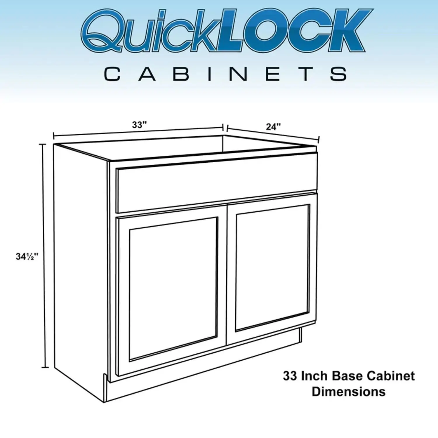 Shaker Base Kitchen Cabinet Quicklock RTA Rustic Hickory 33