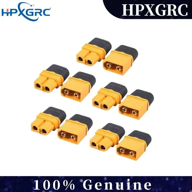 10PCS AMASS XT60H + XT60 Connector with Cover Protection Male Female Power Plug with Sheath for Lipo Battery RC Planes Cars