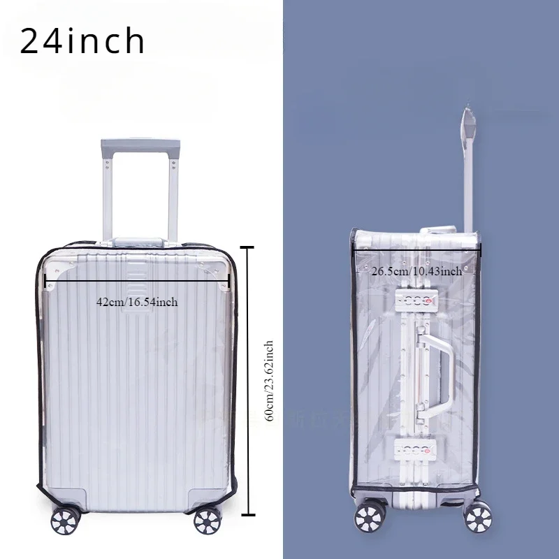 Transparent PVC Luggage Cover for Cross-border Travel, Suitcase Protective Sleeve with Handle, Dustproof Sports Design