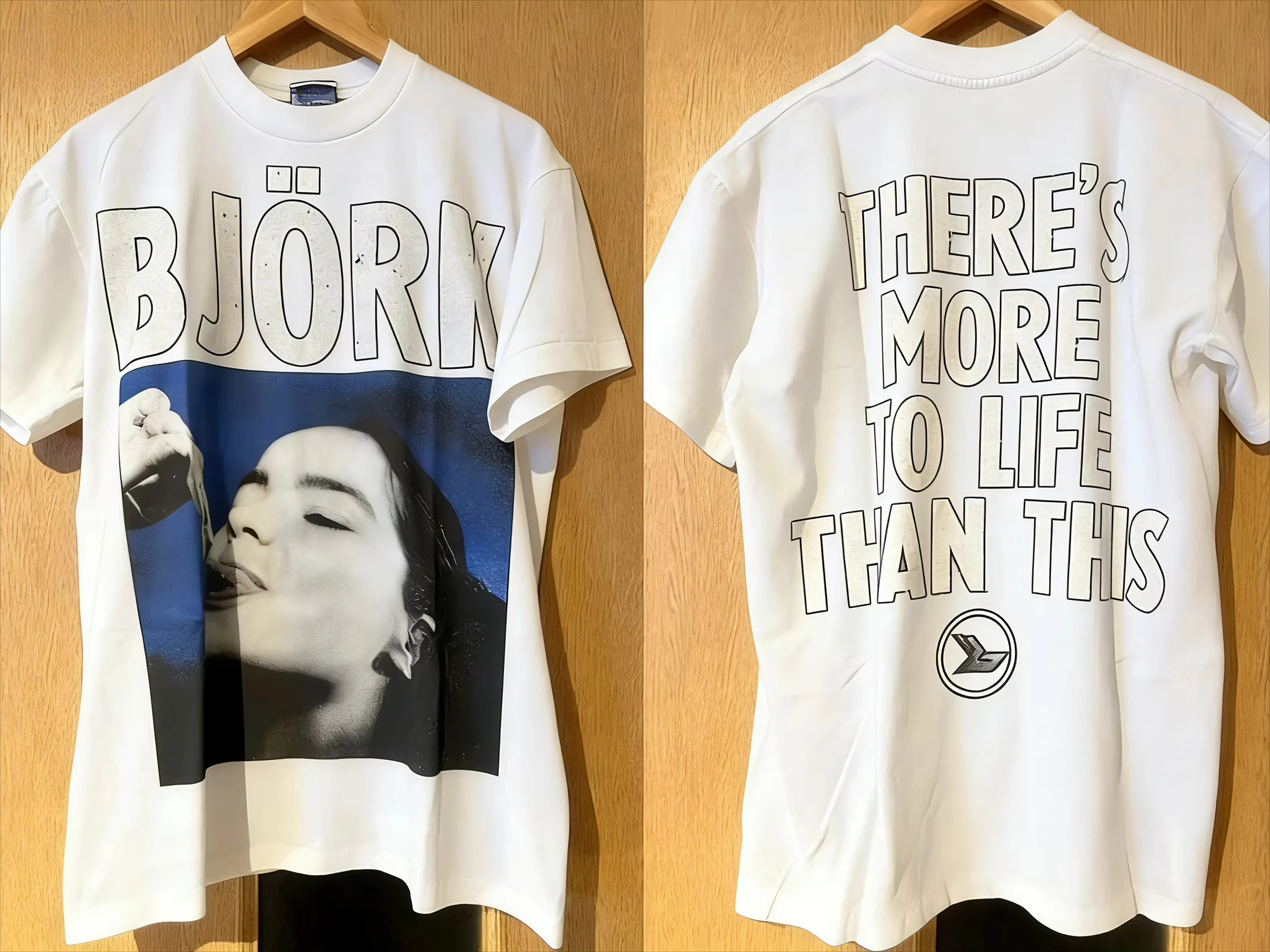 Singer Björk Ther's More To Life Than This Graphic Print T-Shirt Men Women Streetwear Hip Hop Fashion Oversize O-neck Cotton Top