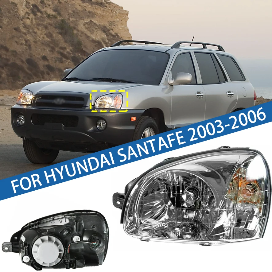 

Для Hyundai Santafe 2003 2004 2005 2006, передний бампер, головной светильник, фара дальнего света, указатель поворота
