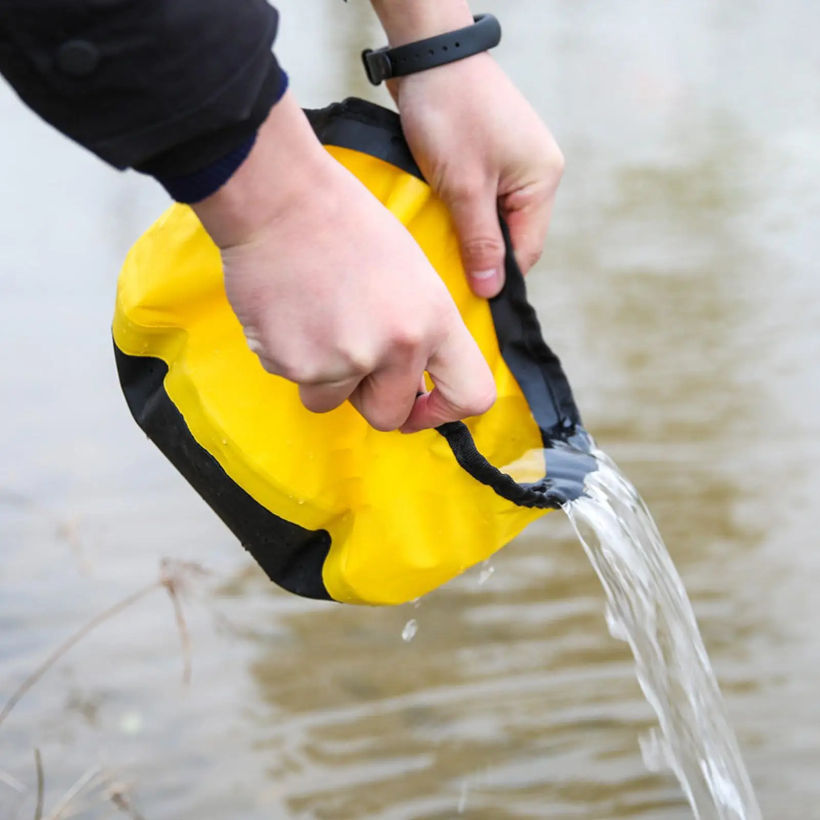 

5L foldable Water Bucket Folding PVC Canister With Handle For Camping Fishing Beach, Garden Patio BBQ Travel Tailgate Party