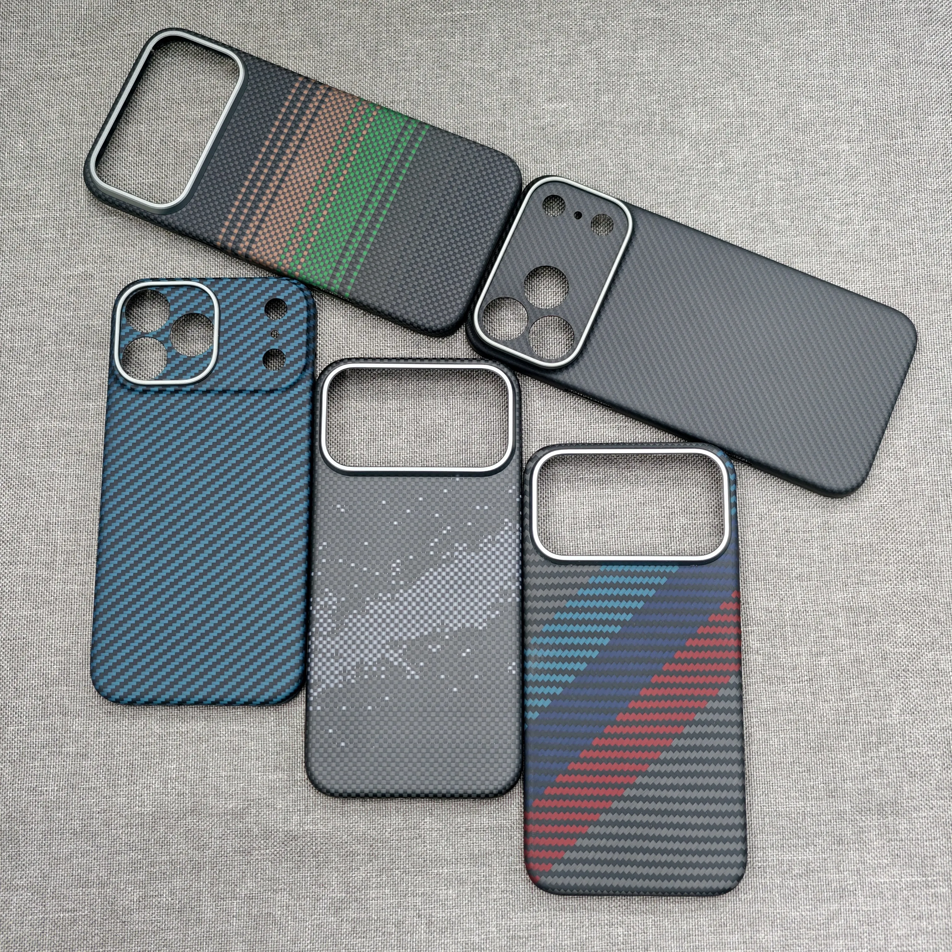 

Чехол KEVFORM из настоящего карбона с магнитной фиксацией для iPhone 17 Pro Max, ультратонкая задняя крышка из арамидного волокна для iPhone 17 Pro Magsafe