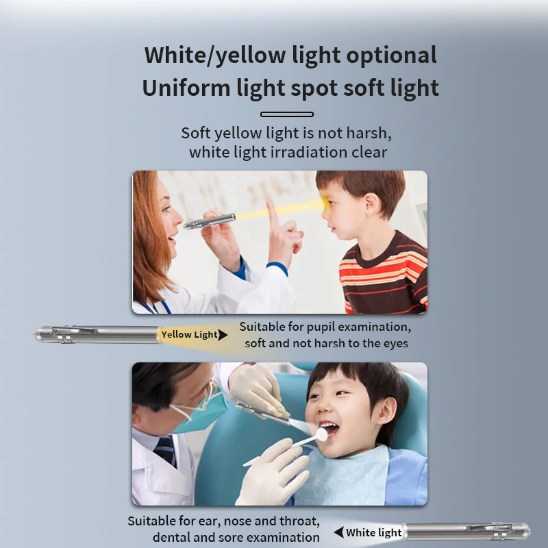 Pen-type flashlight Oral examination commonly used white LED pupil pen light mini portable pen light