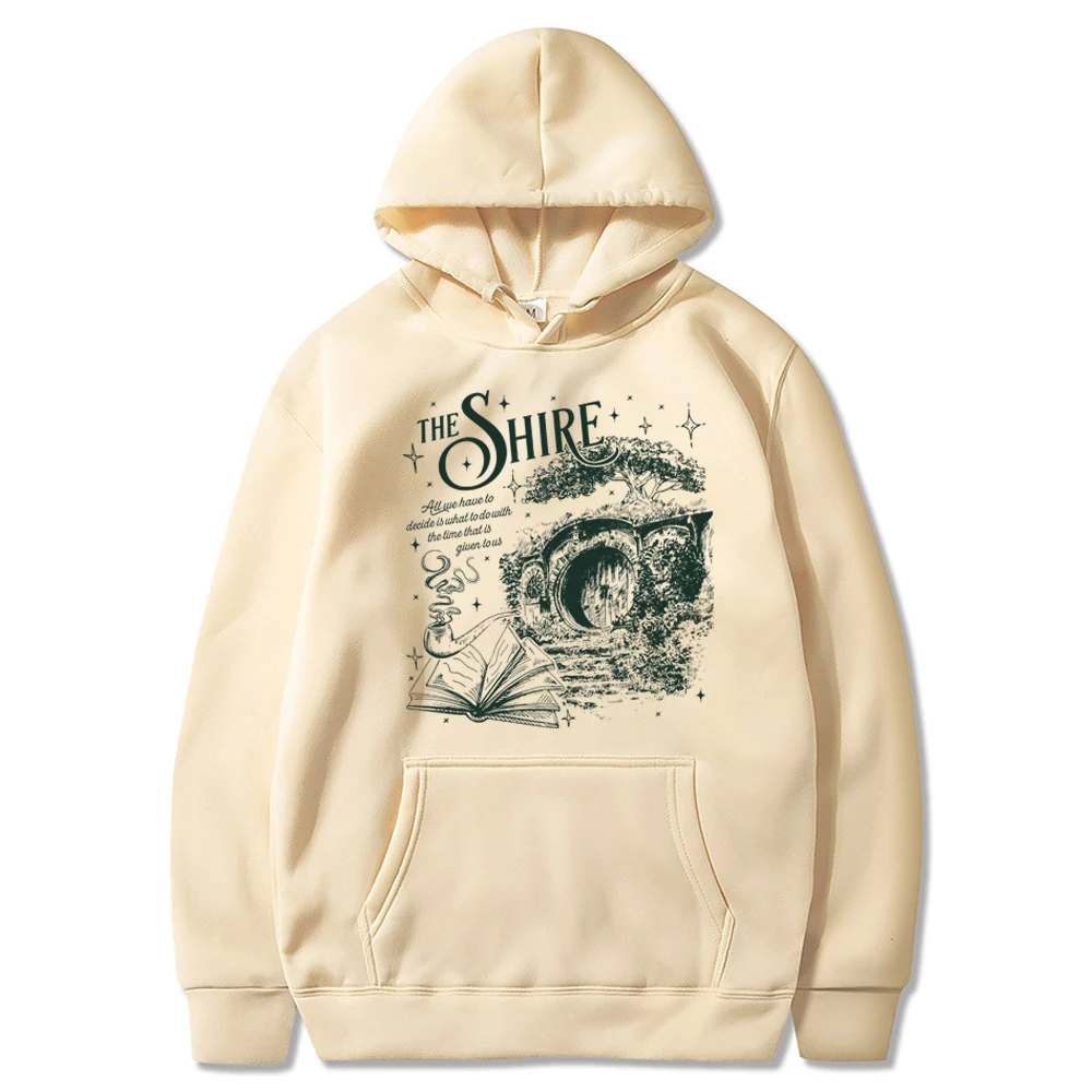 The Shire LOTR Hoodie Fantasy Book Lover Shirts Funny Second Breakfast Club Sweater Middle Earth Baggins Gandalf Bookish Hoodies