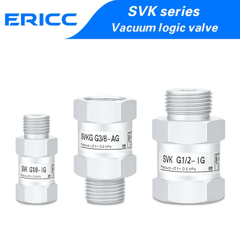 Vacuum logic valve SVKG safety valve check valve SVK-G1/8xG1/4/G3/8xG1/2-IG-AG suction cup